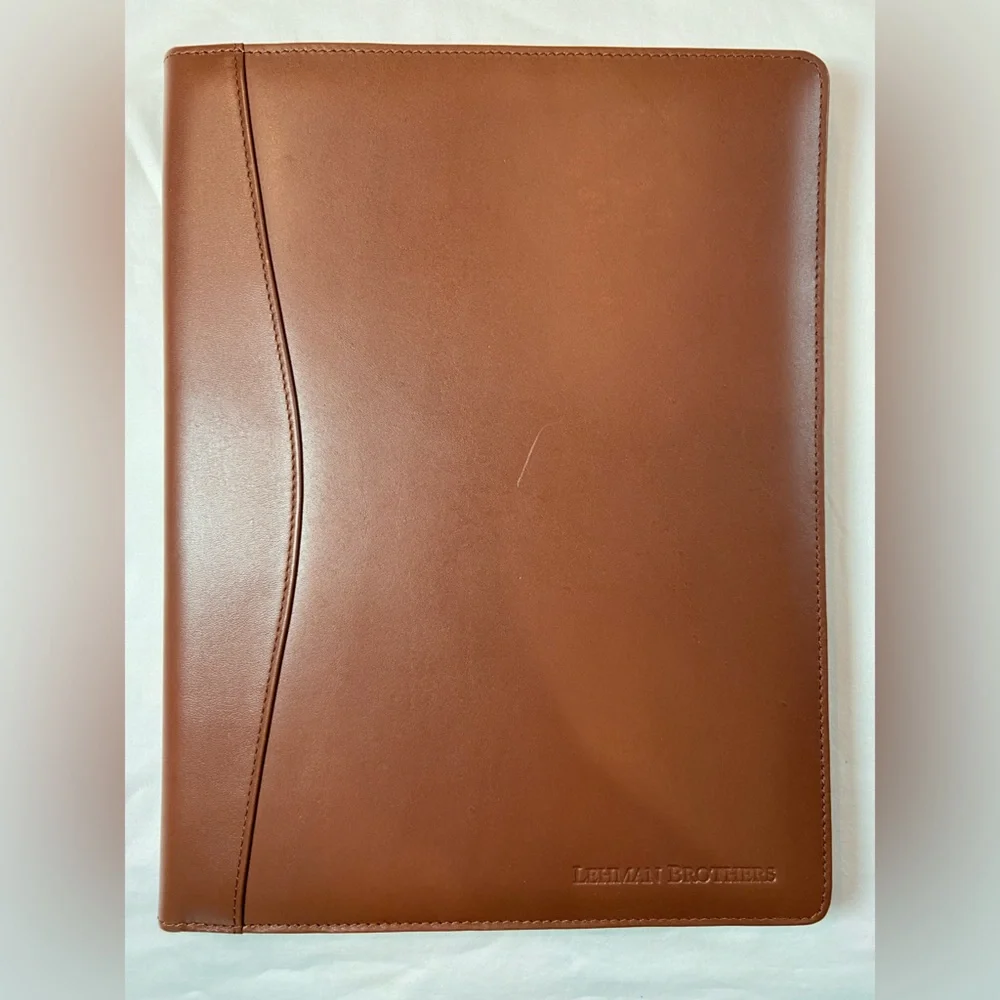 Barrington Leather Portfolio &‎ Notepad for Lehman Bros 10” x 12” incl gift box
